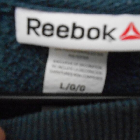 Men's Reebok Navy Blue Pullover Crew Neck Sweatshirt-Size Large-Well Loved - Picture 2 of 5